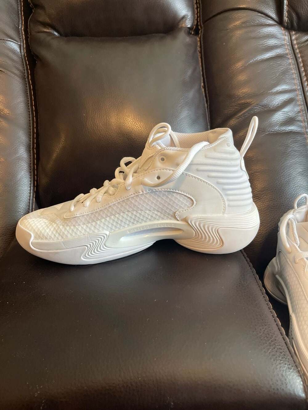 Adidas Exhibit Select Basketball Shoes White - Picture 7 of 12